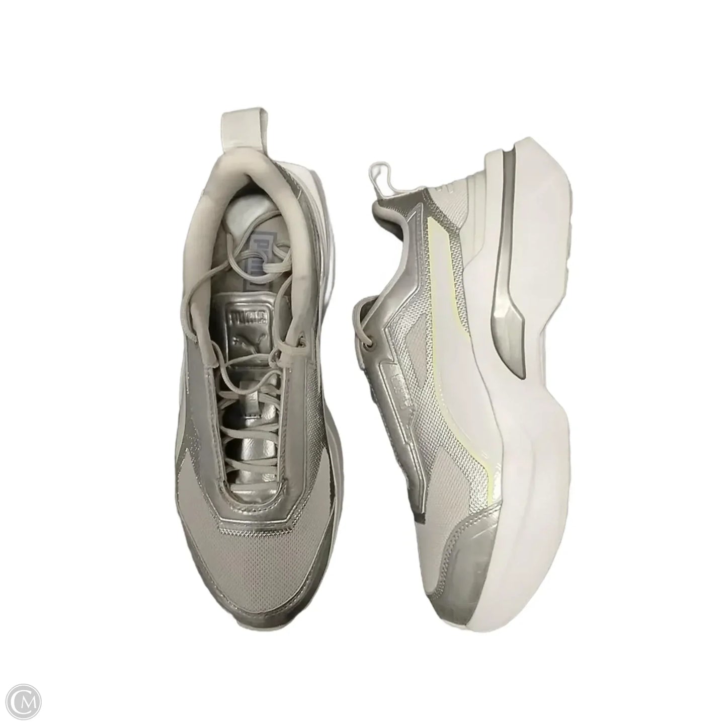 Shoes Sneakers By Puma In Silver, Size: 9