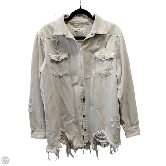 Jacket Denim By American Bazi In Tan Denim, Size: 1x