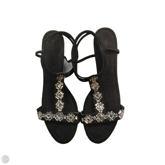 Sandals Heels Wedge By Laura Scott In Black, Size: 11