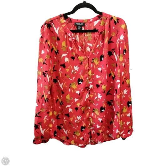 Blouse Long Sleeve By Rachel Zoe In Red, Size: Xl
