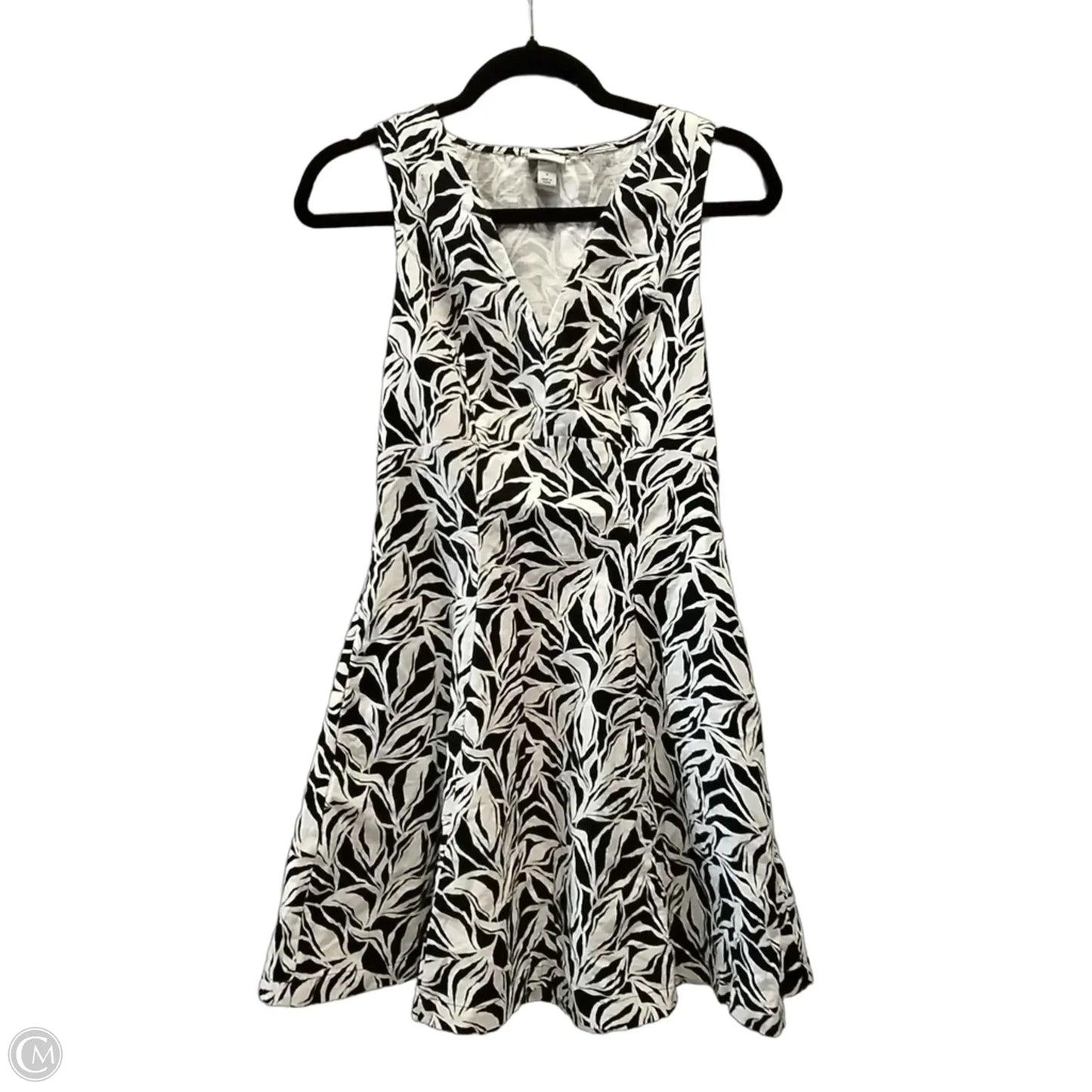 Dress Casual Midi By A New Day In Black & Cream, Size: 4