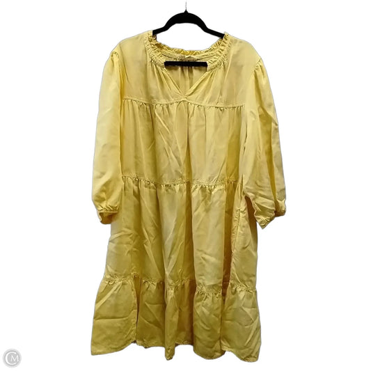 Dress Casual Midi By Nurture In Yellow, Size: 1x