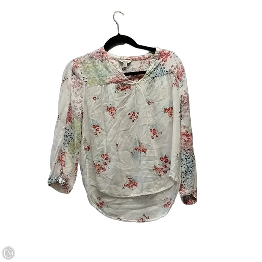 Blouse Long Sleeve By Lucky Brand In White, Size: S