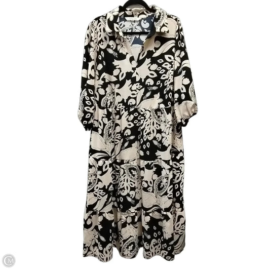 Dress Casual Maxi By Clothes Mentor In Black & Cream, Size: 1x
