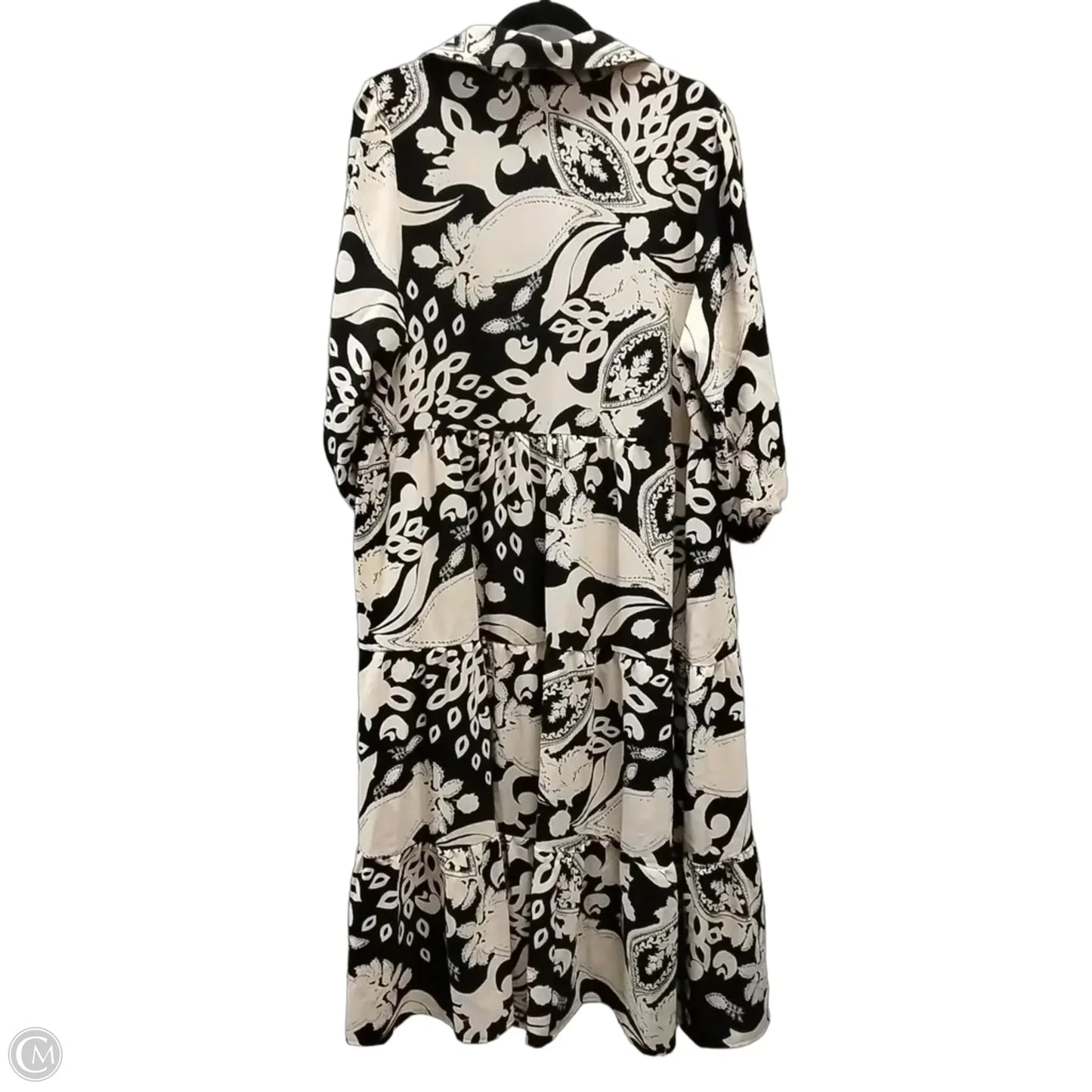 Dress Casual Maxi By Clothes Mentor In Black & Cream, Size: 1x