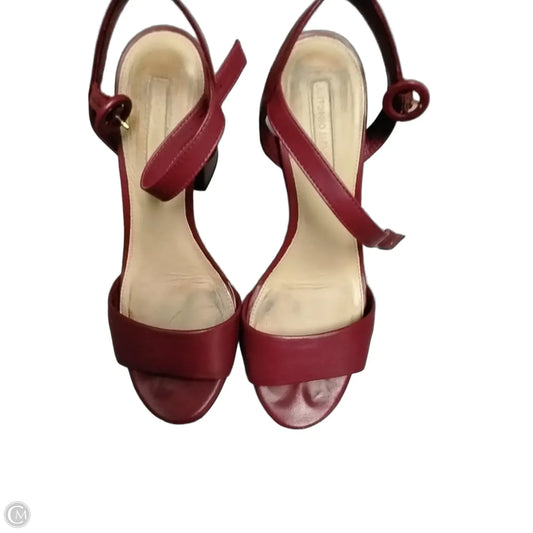 Sandals Heels Block By Antonio Melani In Red, Size: 7