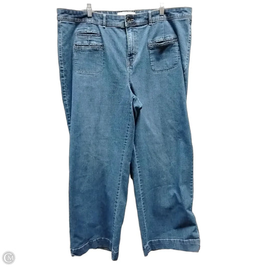 Jeans Wide Leg By Cato In Blue Denim, Size: 20w