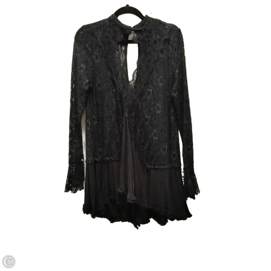 Blouse Long Sleeve By Free People In Black, Size: L