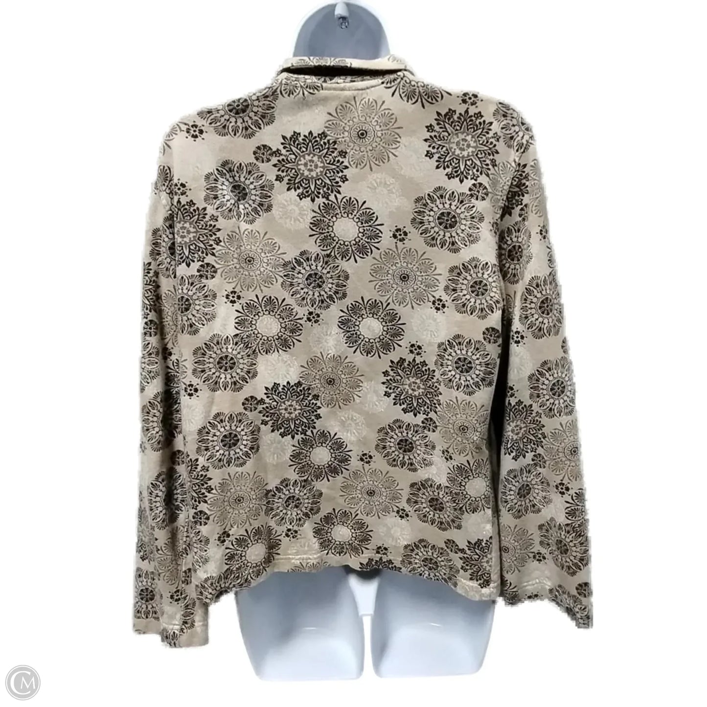 Sweatshirt Collar By Karen Scott In Paisley Print, Size: S