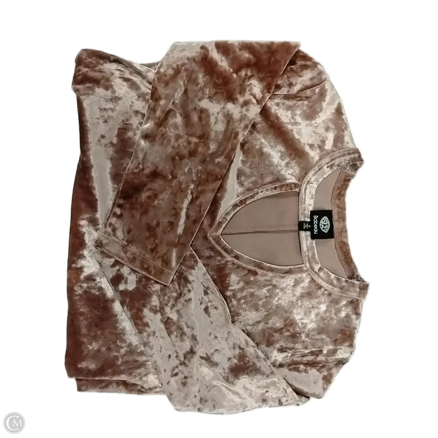 Blouse Long Sleeve By Bobeau In Peach, Size: S