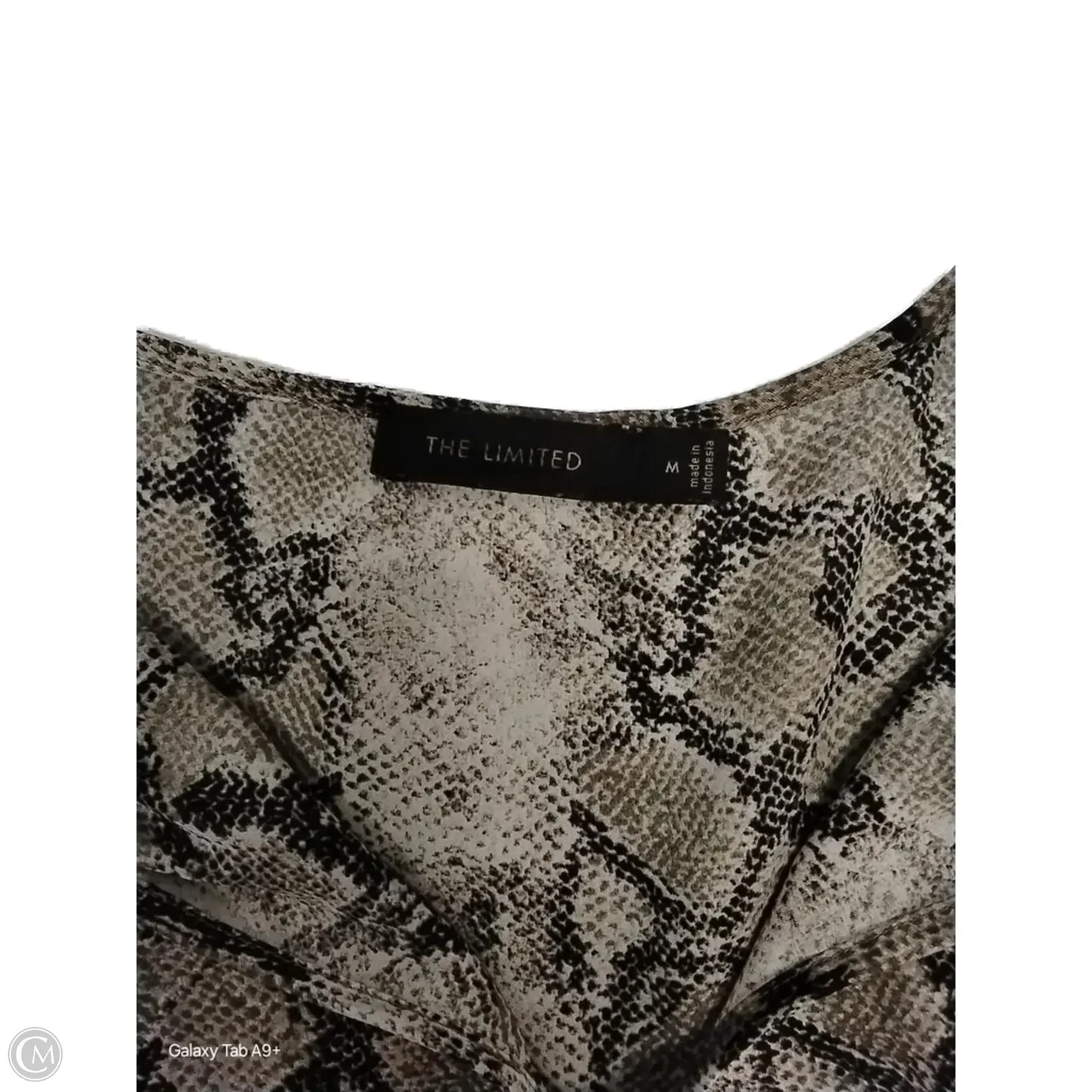 Blouse 3/4 Sleeve By Limited In Snakeskin Print, Size: M