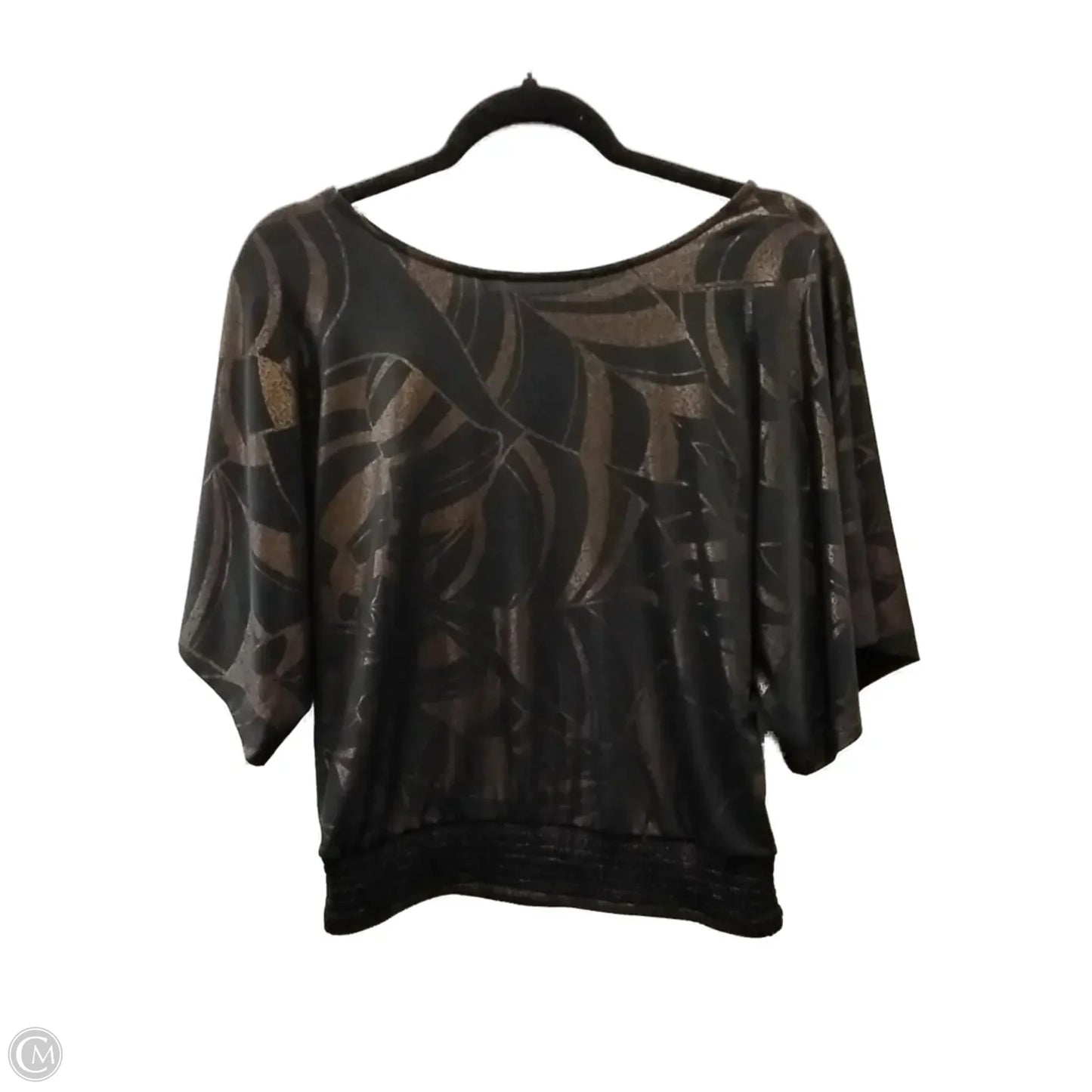 Blouse Short Sleeve By White House Black Market In Bronze, Size: Xxs