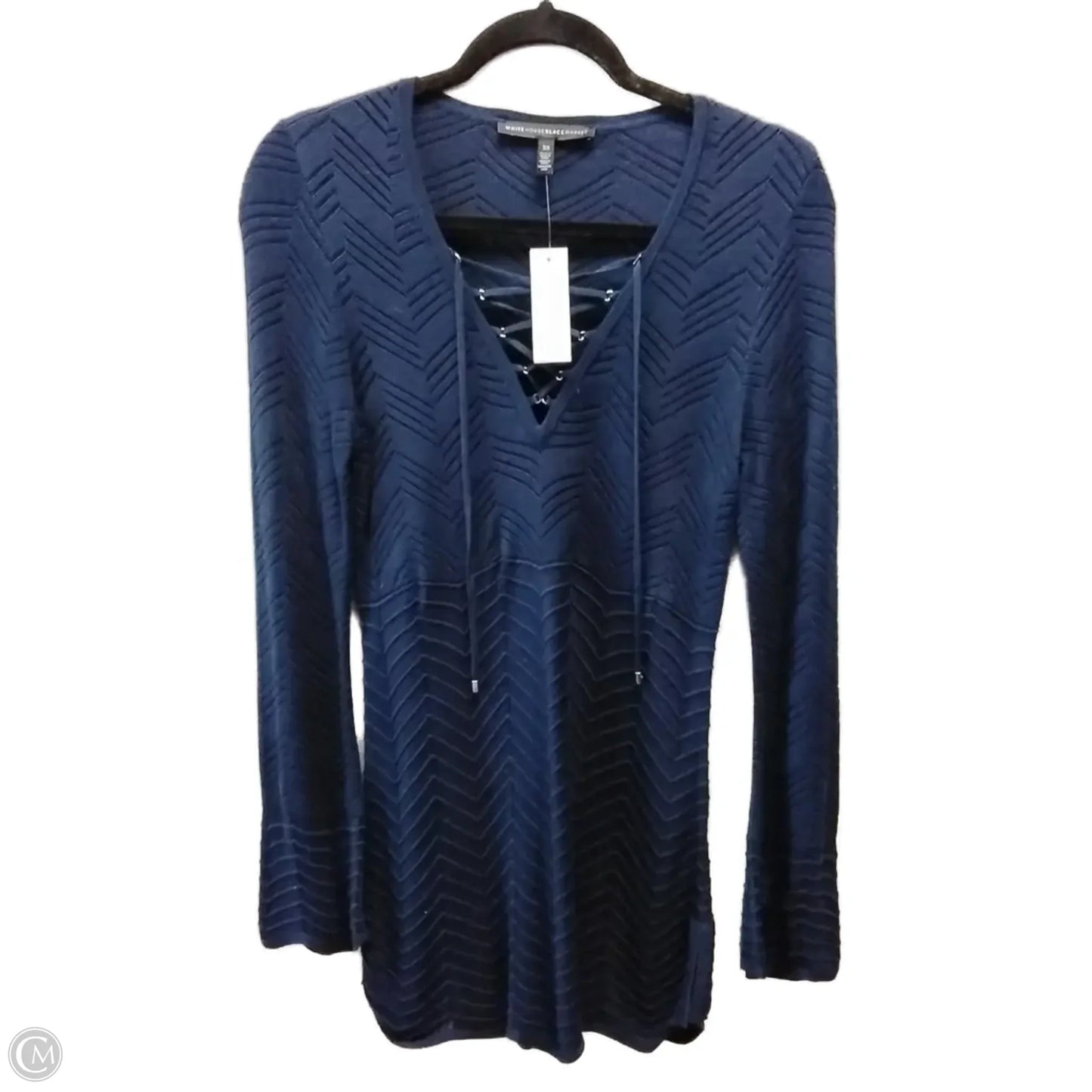 Tunic Long Sleeve By White House Black Market In Navy, Size: Xs