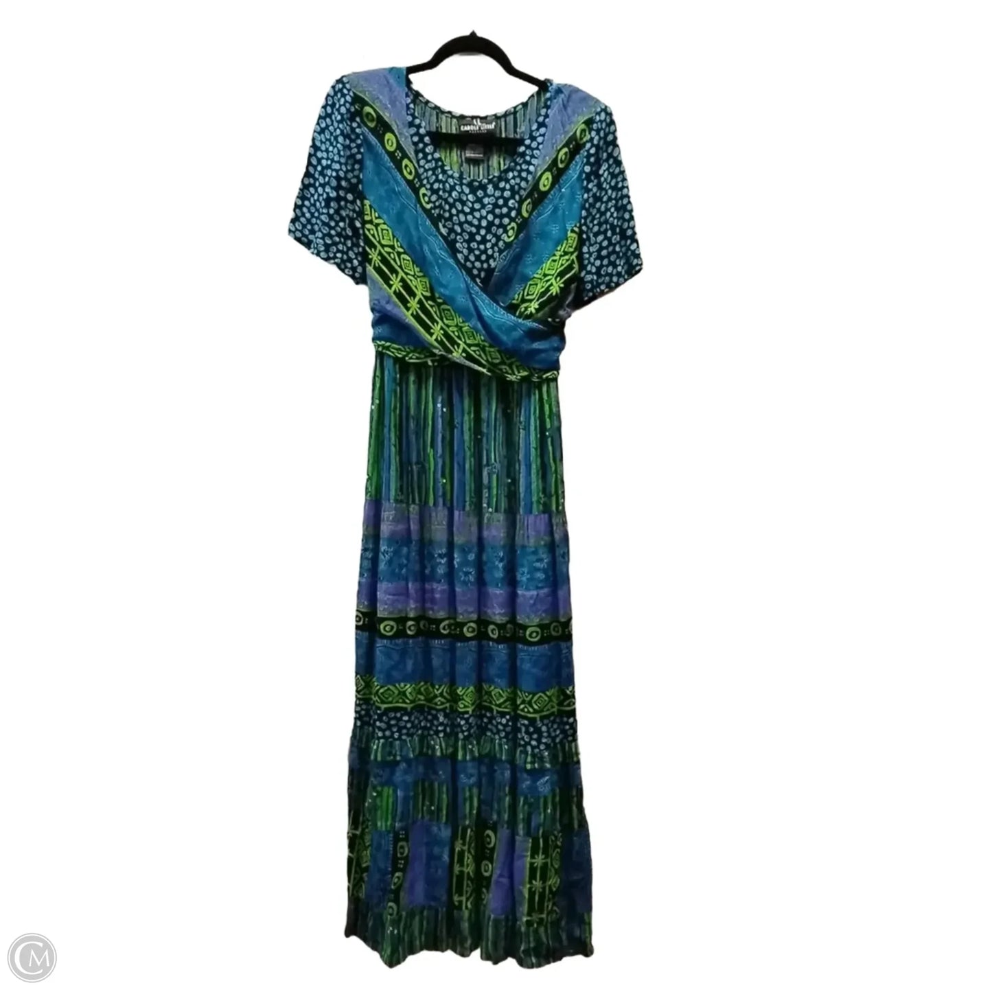 Dress Casual Maxi By Carole Little In Blue & Purple, Size: 8