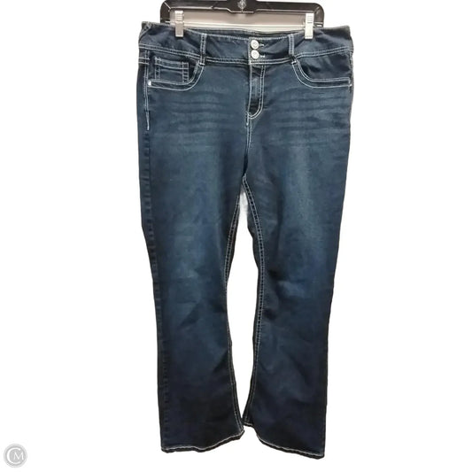 Jeans Boot Cut By Wallflower In Blue Denim, Size: 17