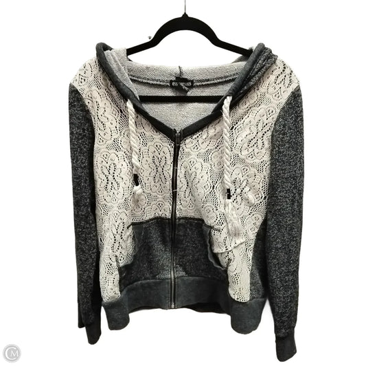 Sweatshirt Hoodie By Miss Chievous In Grey, Size: Xl