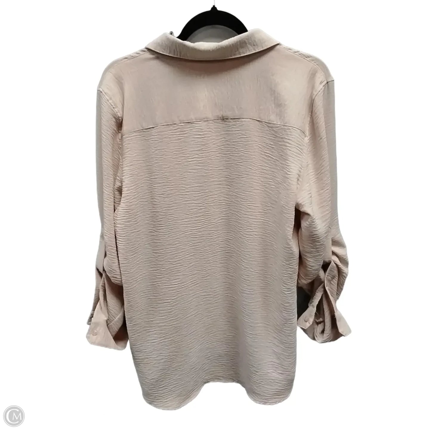 Blouse Long Sleeve By Calvin Klein In Peach, Size: Xl