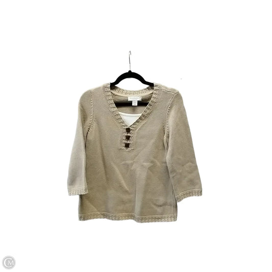 Sweater By Christopher And Banks In Tan, Size: S