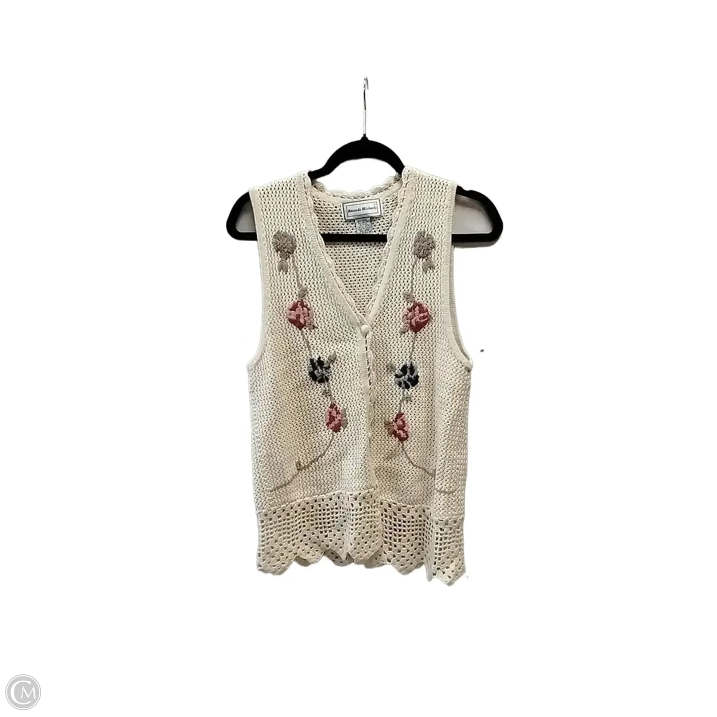 Vest Sweater By Cmf In Cream, Size: Mp