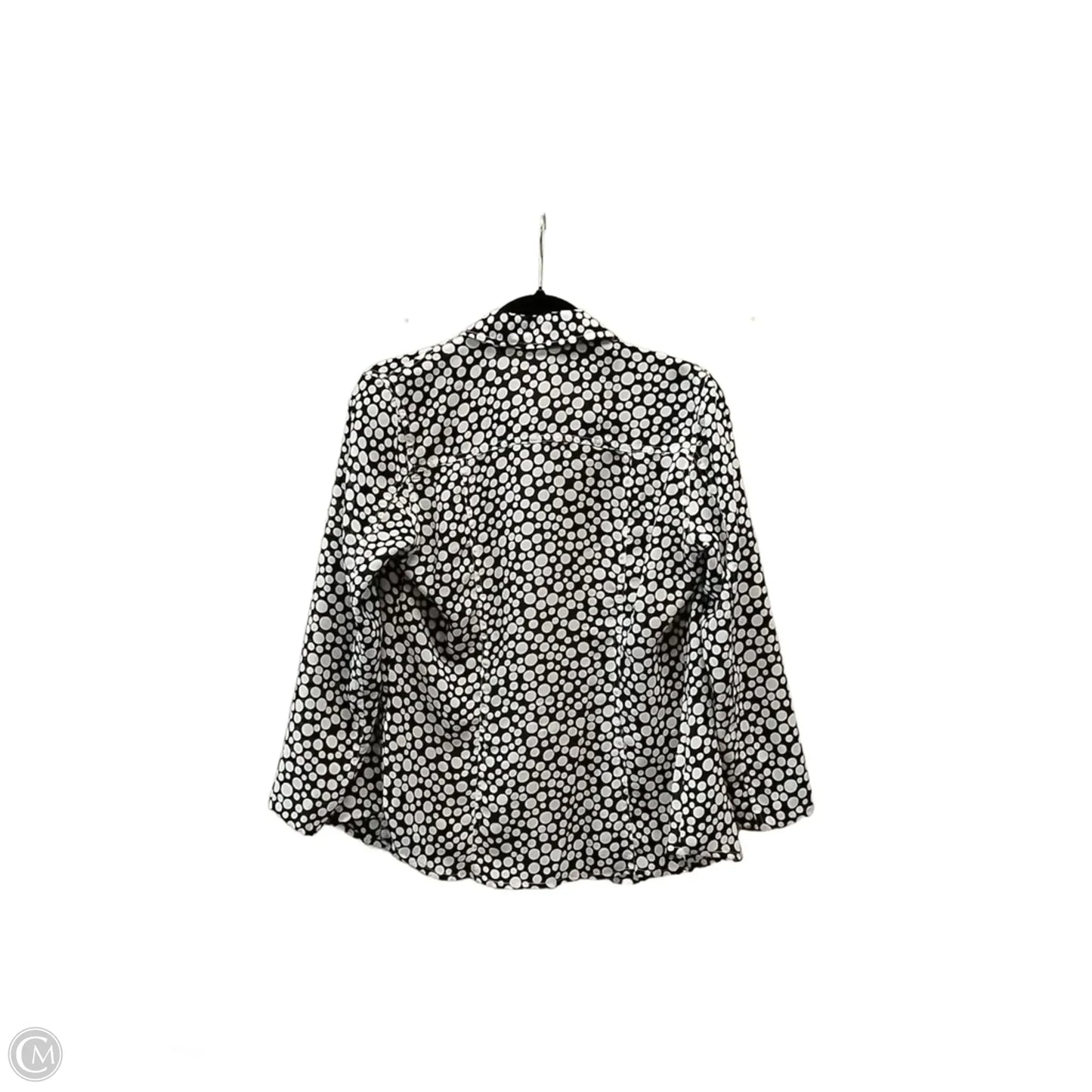 Top Long Sleeve Basic By Essentials In Polkadot Pattern, Size: S