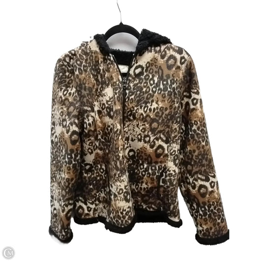 Sweatshirt Hoodie By Faded Glory In Animal Print, Size: L