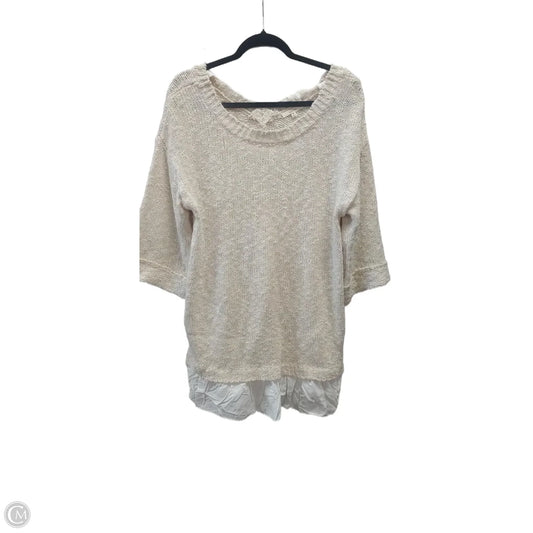 Sweater By Easel In Cream, Size: M