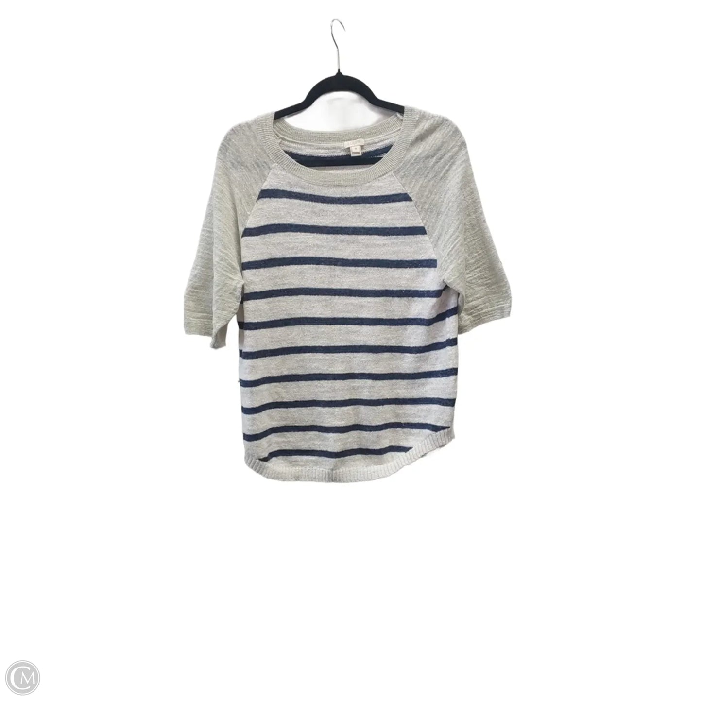 Top 3/4 Sleeve By J. Crew In Striped Pattern, Size: M