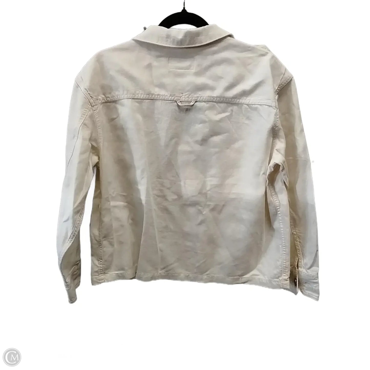 Top Long Sleeve Basic By Time And Tru In Cream, Size: M
