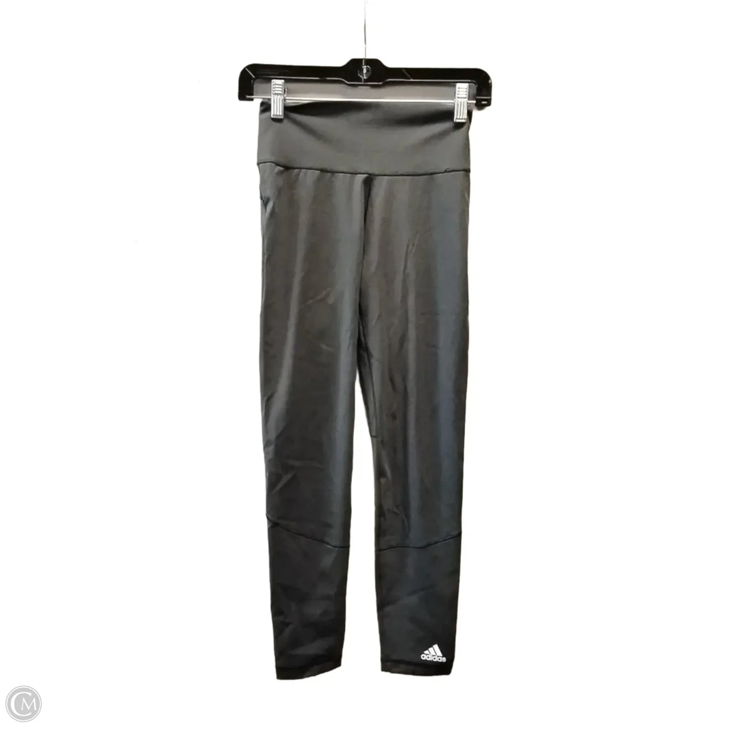 Athletic Leggings By Adidas In Grey, Size: S