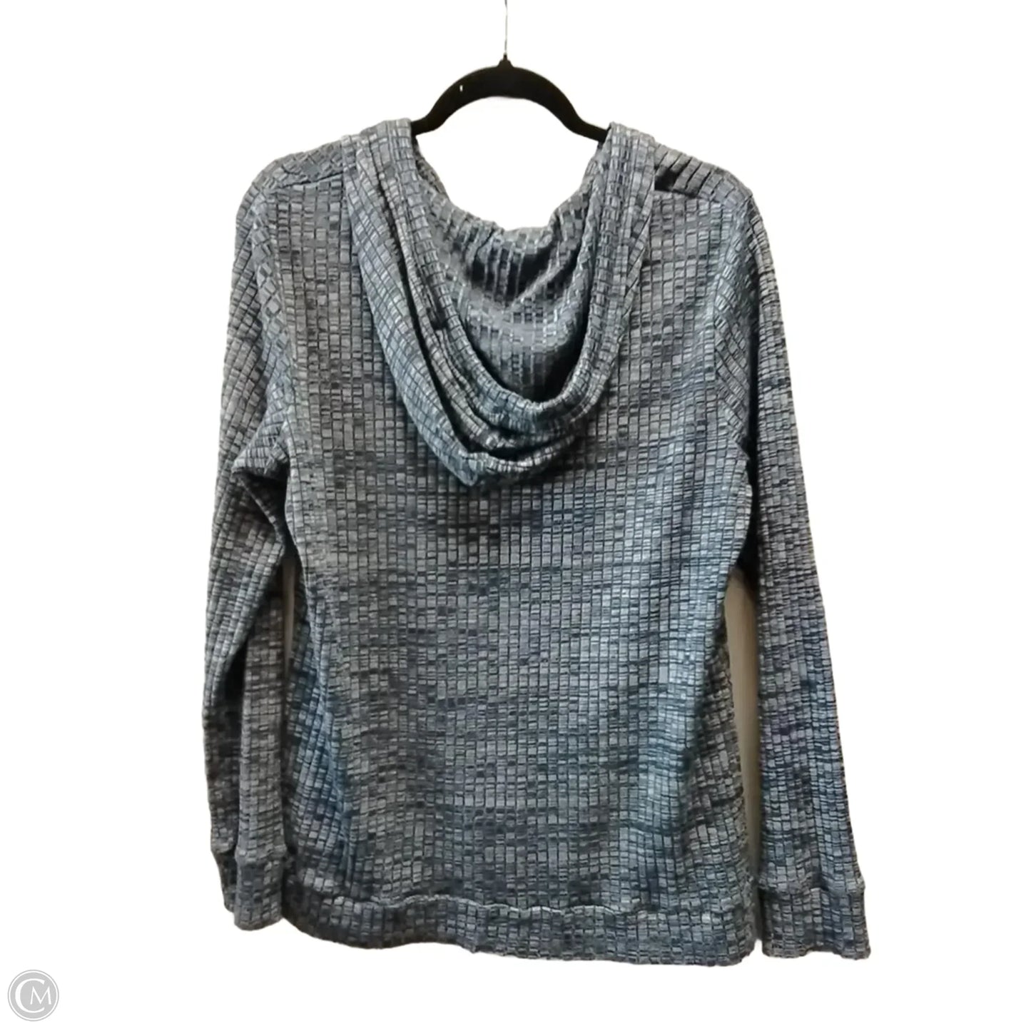 Sweatshirt Hoodie By Natural Reflections In Blue & White, Size: L