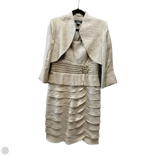 Dress Party Midi By Jessica Howard In Tan, Size: 10