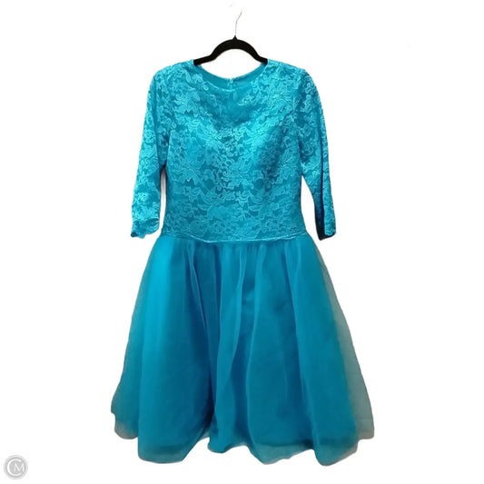 Dress Party Long By Clothes Mentor In Teal, Size: 12