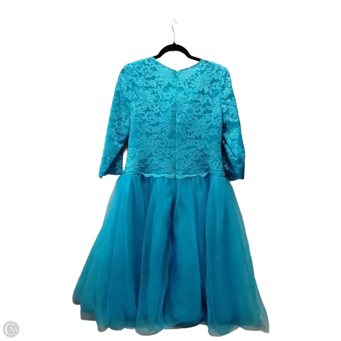 Dress Party Long By Clothes Mentor In Teal, Size: 12