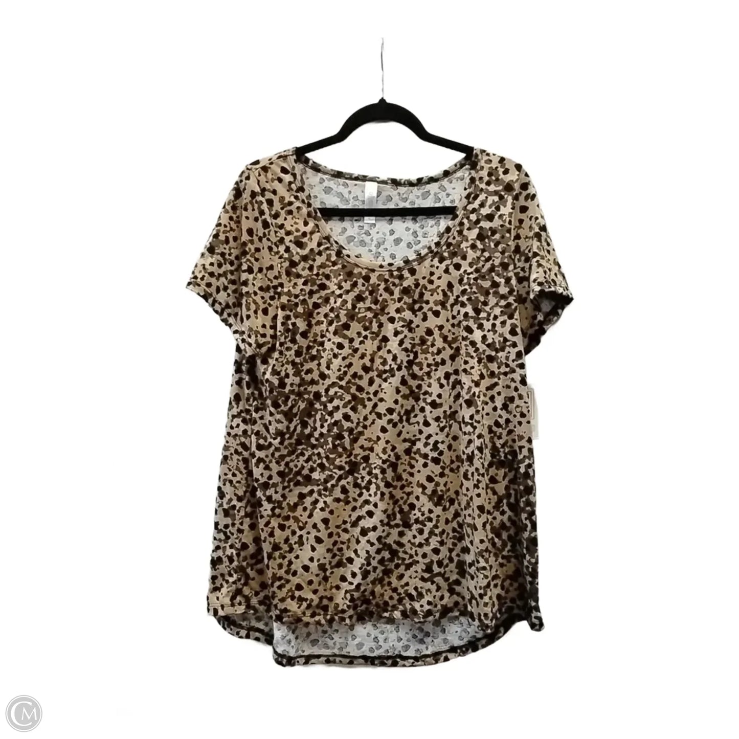 Top Short Sleeve Basic By Lularoe In Animal Print, Size: Xl