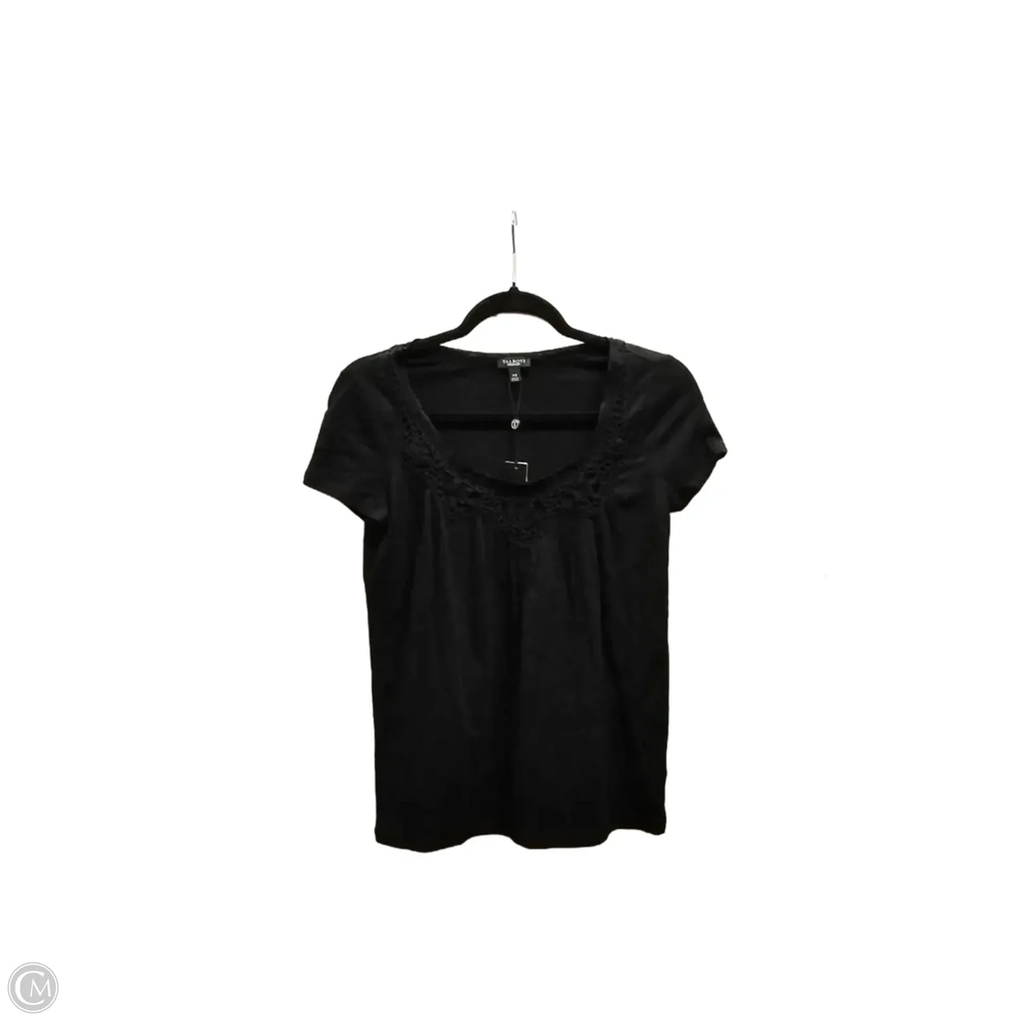 Top Short Sleeve Basic By Talbots In Black, Size: Xs