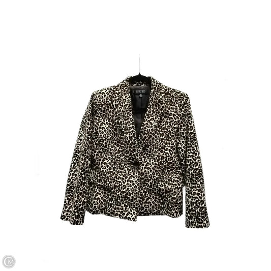 Blazer By Kasper In Animal Print, Size: Mp
