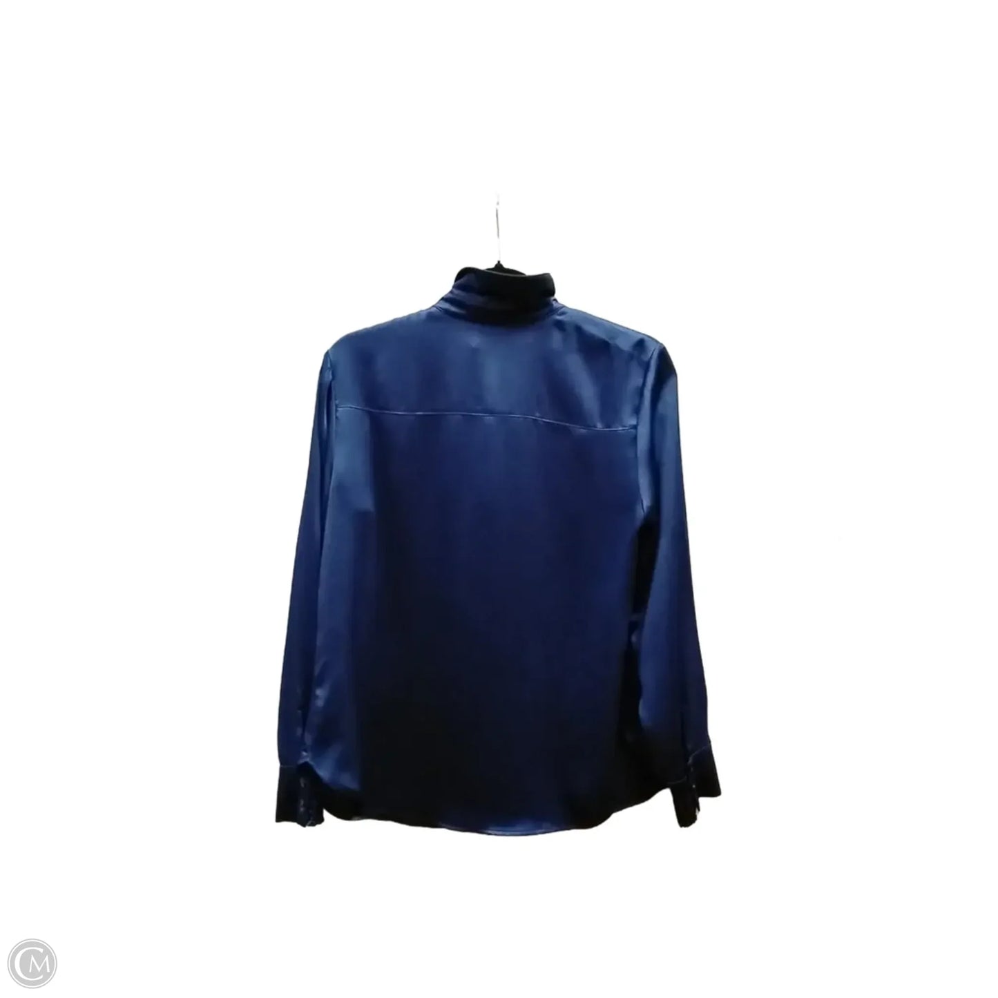 Blouse Long Sleeve By Chicos In Navy, Size: S