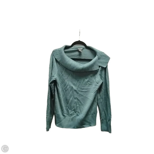 Top Long Sleeve By Ann Taylor In Teal, Size: L