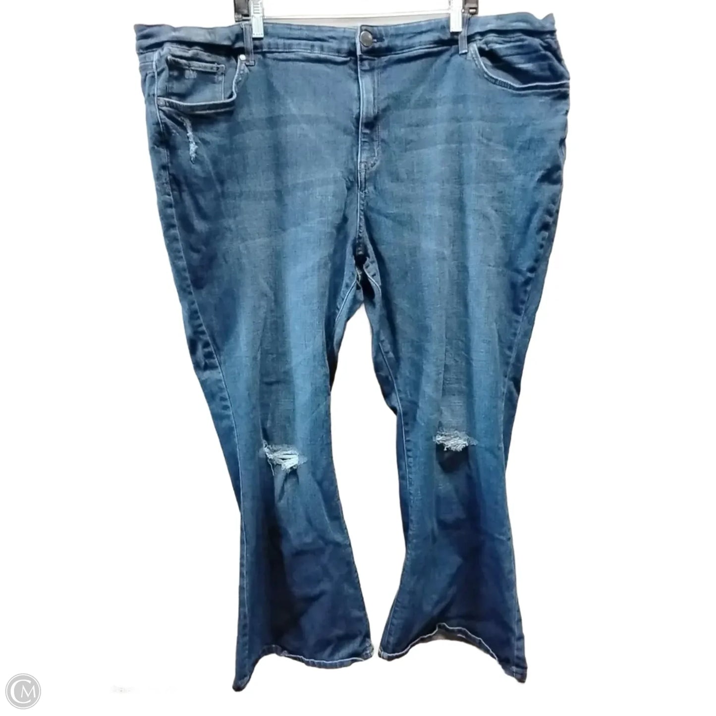 Jeans Flared By Ana In Blue Denim, Size: 26w