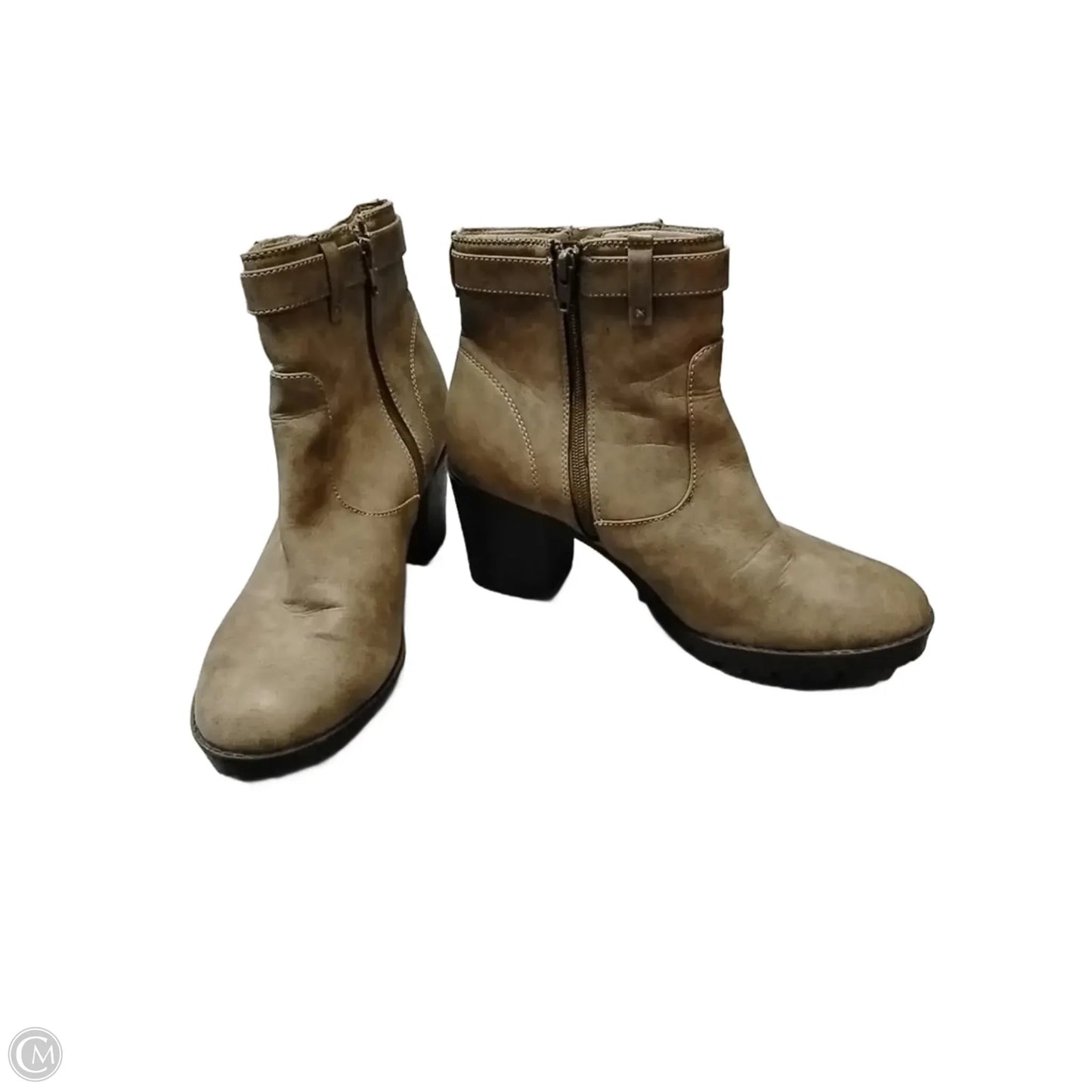 Boots Ankle Heels By Paige In Beige, Size: 11