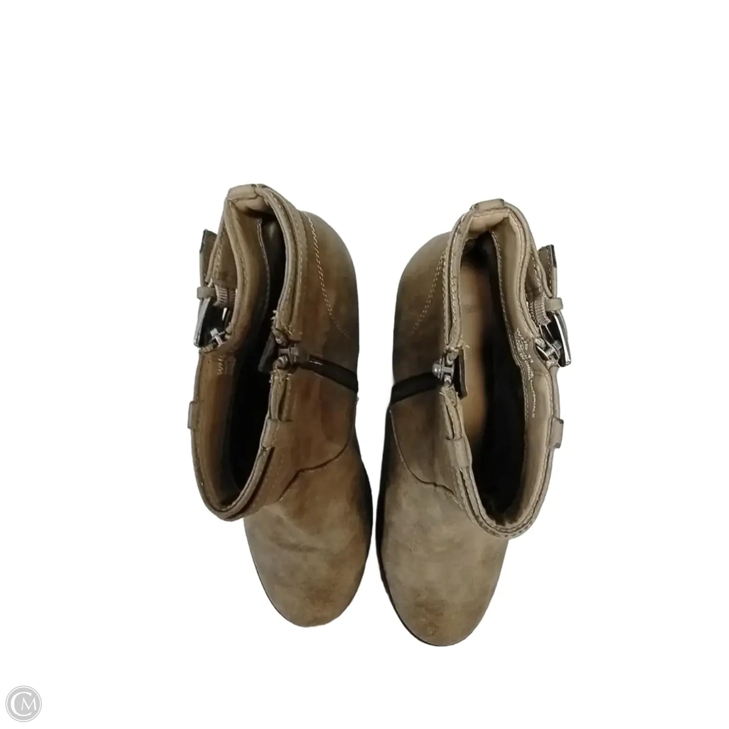 Boots Ankle Heels By Paige In Beige, Size: 11