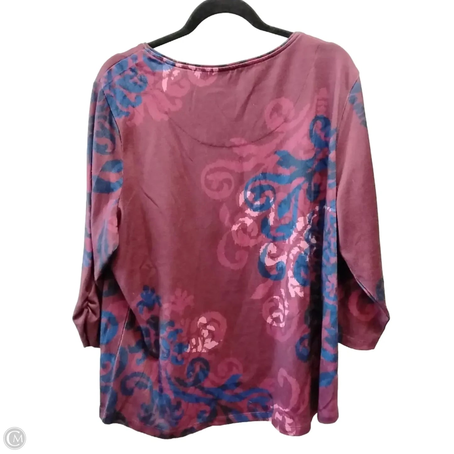 Top Long Sleeve By Allison Daley In Red, Size: 1x