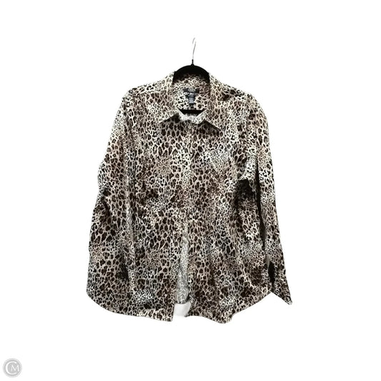 Top Long Sleeve Basic By Chaps In Animal Print, Size: 1x