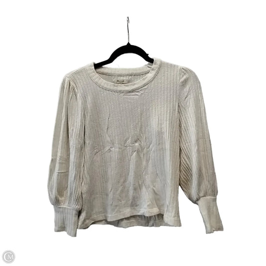 Top Long Sleeve Basic By Madewell In Cream, Size: Xs