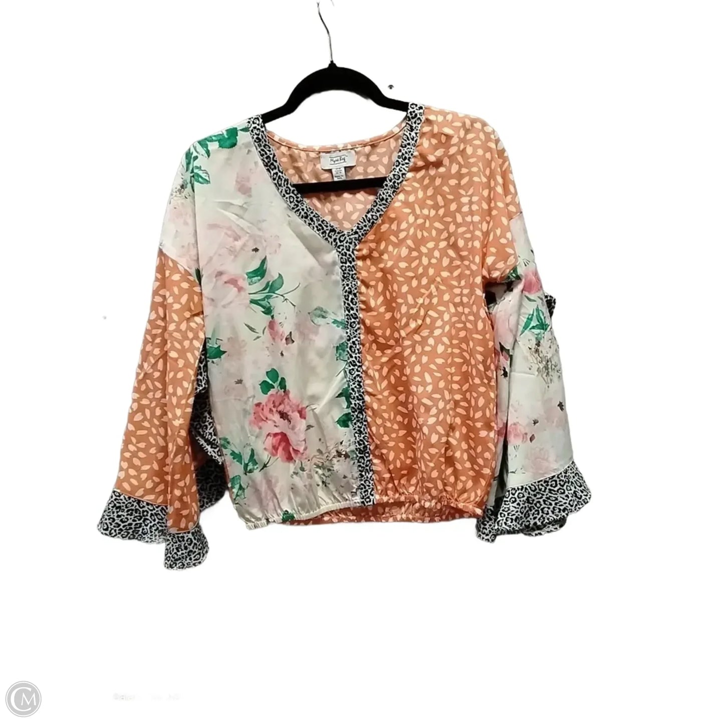 Top Long Sleeve By Cme In Floral Print, Size: M