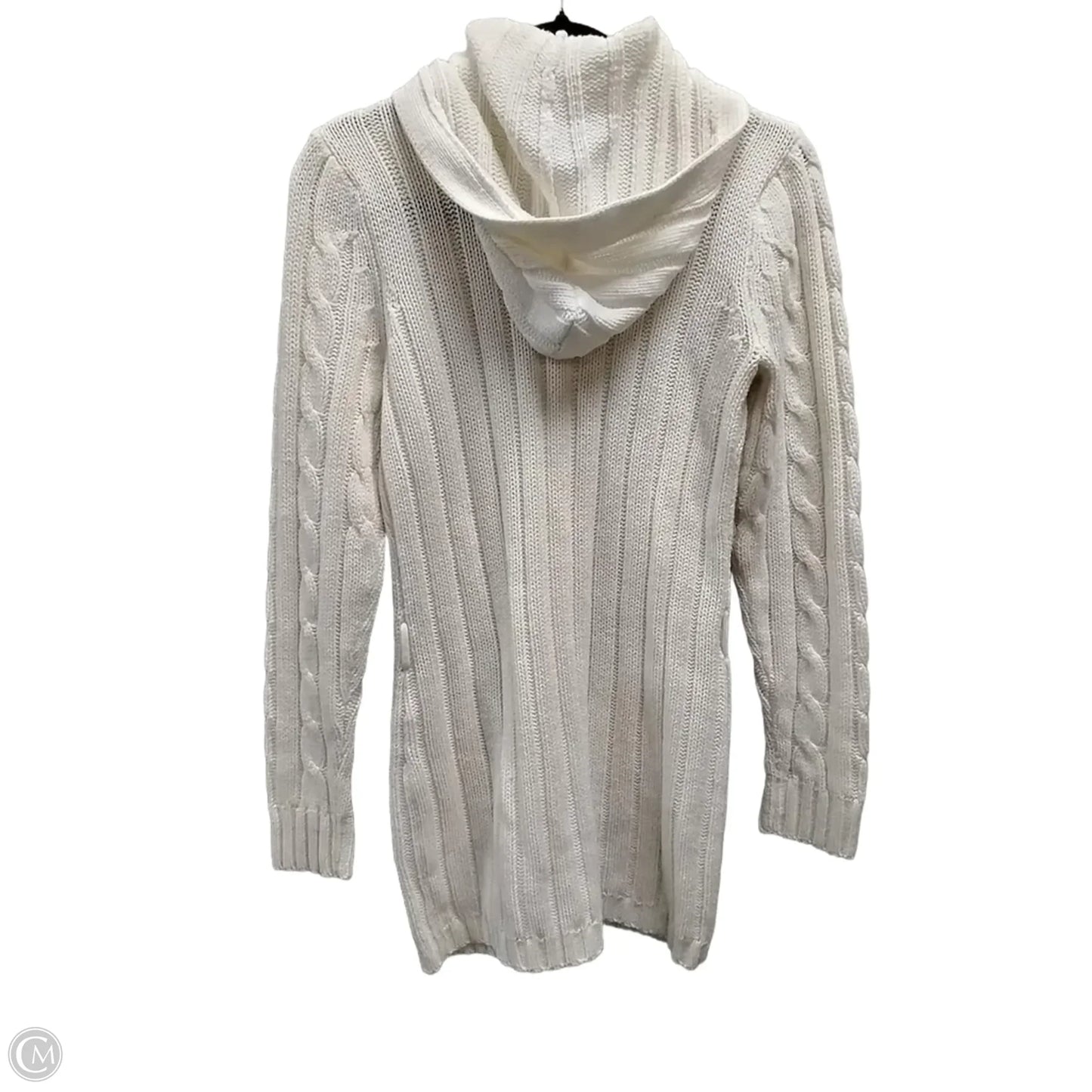 Sweater Cardigan By St Johns Bay In Cream, Size: S