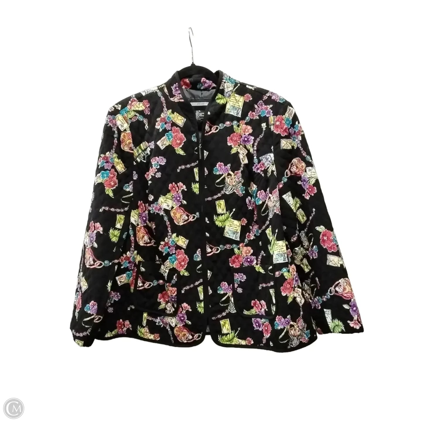 Blazer By Requirements In Floral Print, Size: Xl