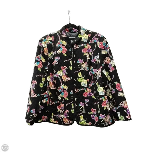 Blazer By Requirements In Floral Print, Size: Xl
