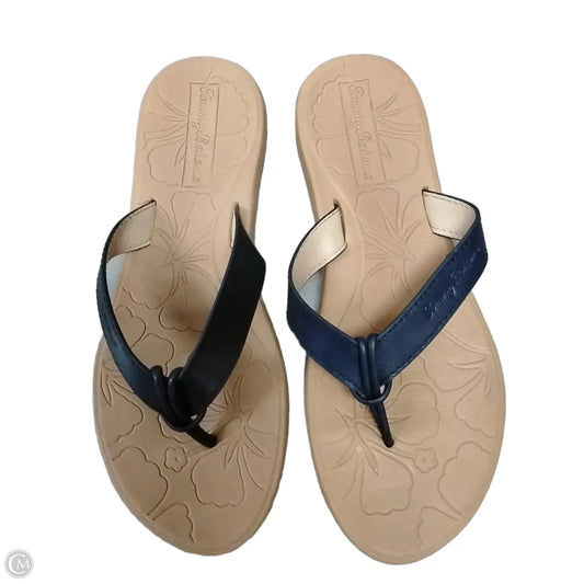 Sandals Flip Flops By Tommy Bahama In Blue & Tan, Size: 8