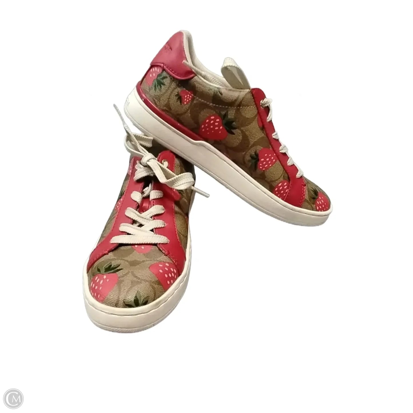 Shoes Designer By Coach In Red & Tan, Size: 7.5